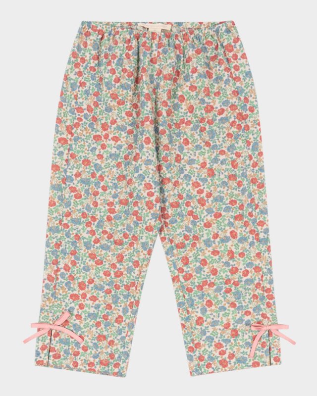 Girl's Elin Floral-Print Pants, Size 18M-10
